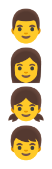 Pre-fix content_shell: four separate people stacked in vertical-rl